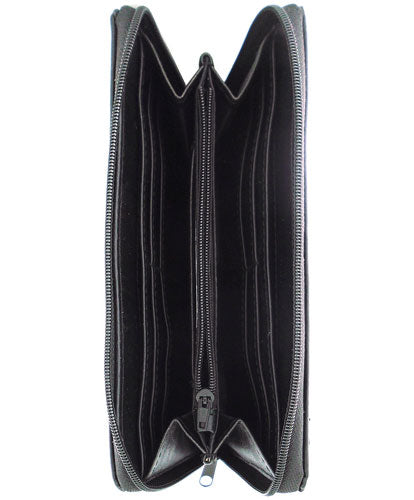 Sea otter with Starfish Applique Vegan Leather Wristlet Wallet by Lavishy