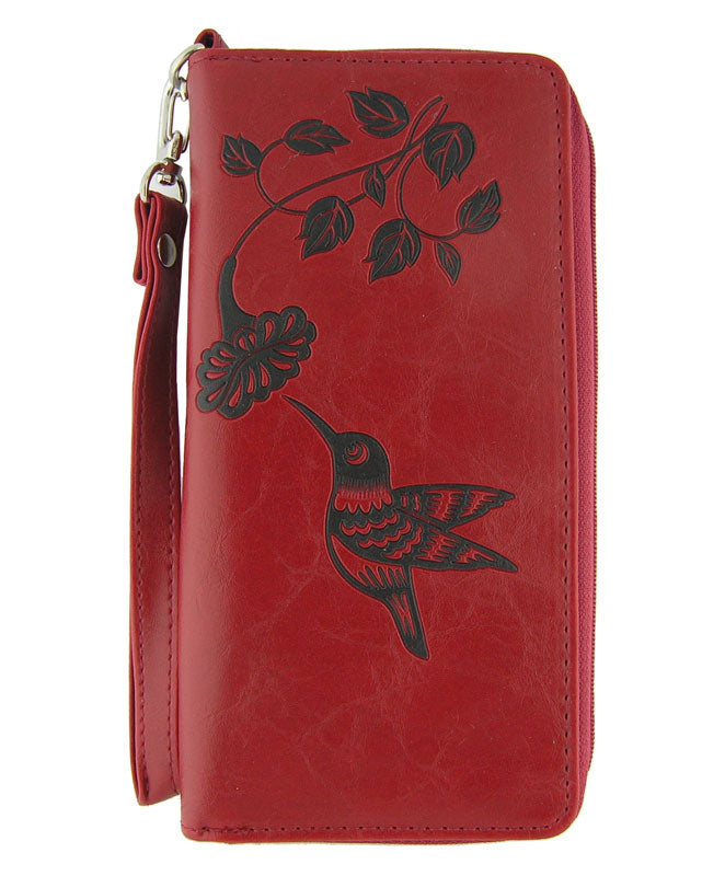Hummingbird Vegan Leather Wristlet by Lavishy