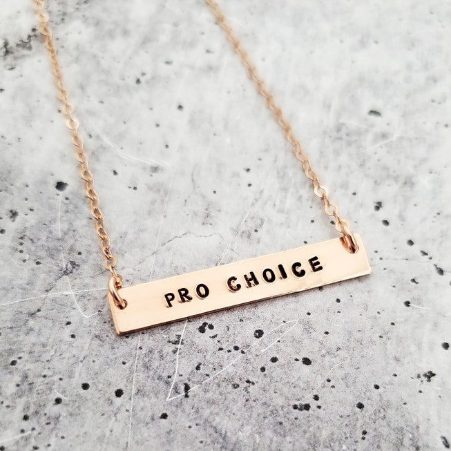 Pro Choice Classic Bar Necklace by Salt and Sparkle