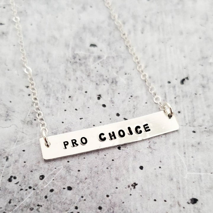 Pro Choice Classic Bar Necklace by Salt and Sparkle