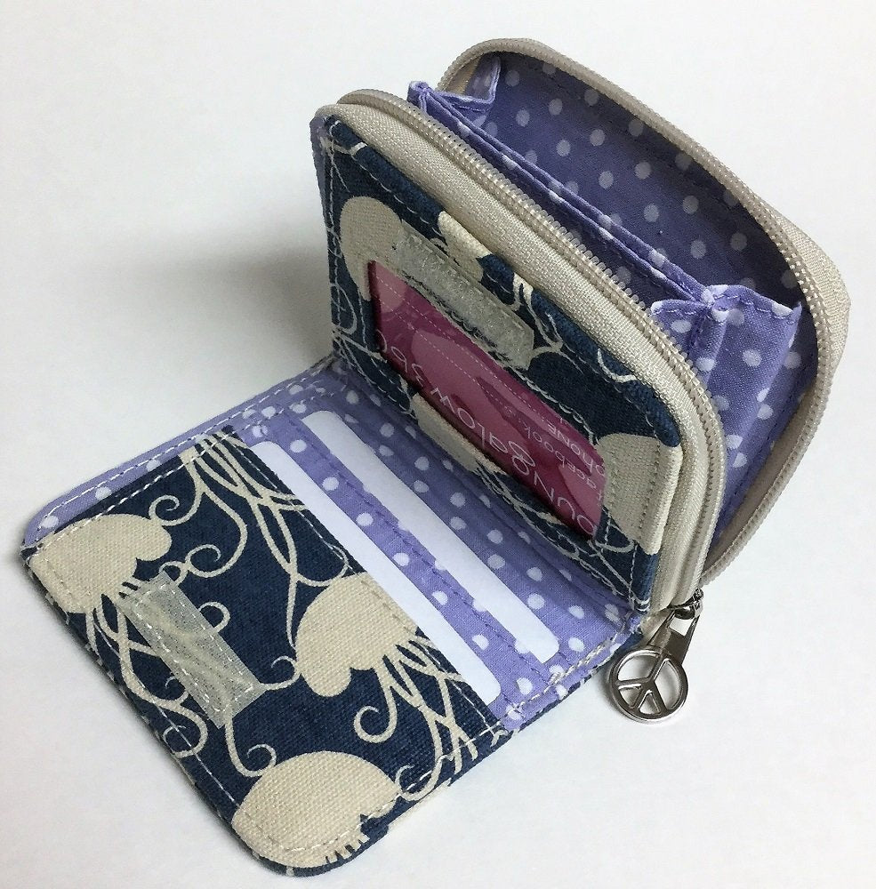 Zipper coin wallet top