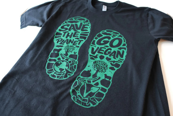 Save the Planet, Go Vegan Unisex T-Shirt by Compassionate Closet - Compassionate Closet