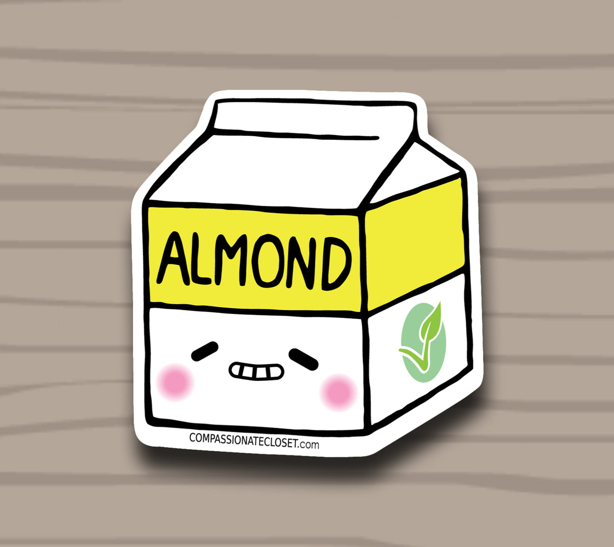 Almond Milk Sticker by Compassionate Closet - Compassionate Closet