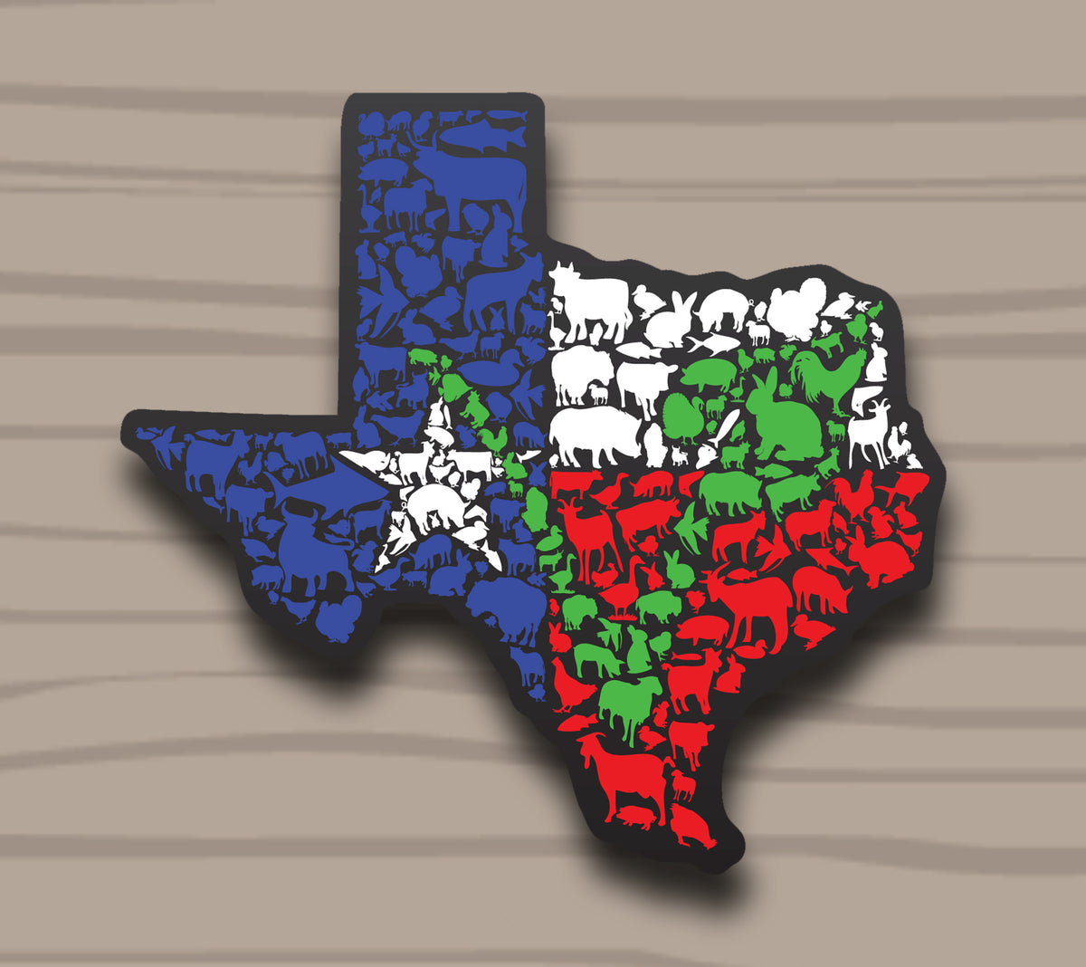 Texas &#39;V&#39; Animal Sticker by Compassionate Closet - Compassionate Closet