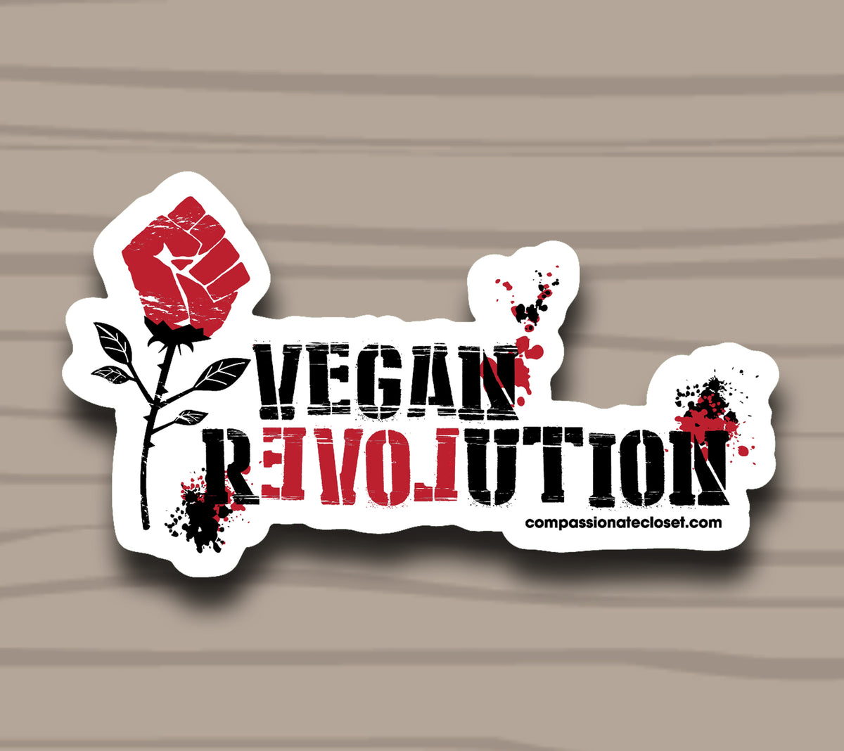 Vegan Revolution Sticker by Compassionate Closet - Compassionate Closet