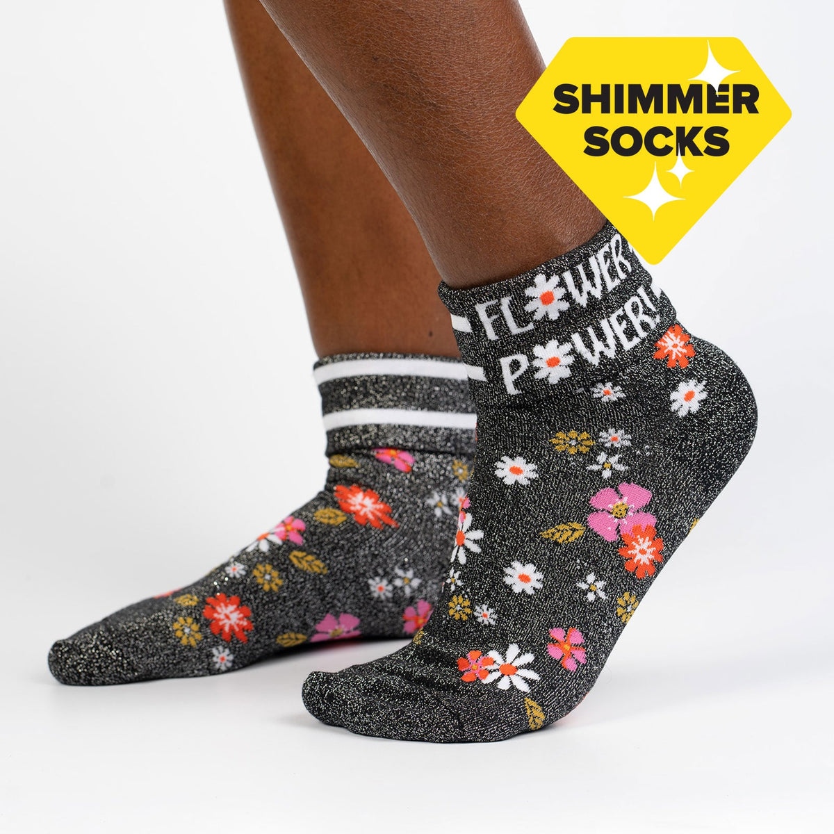 Flower Power Crew Socks by Sock it To Me - Compassionate Closet