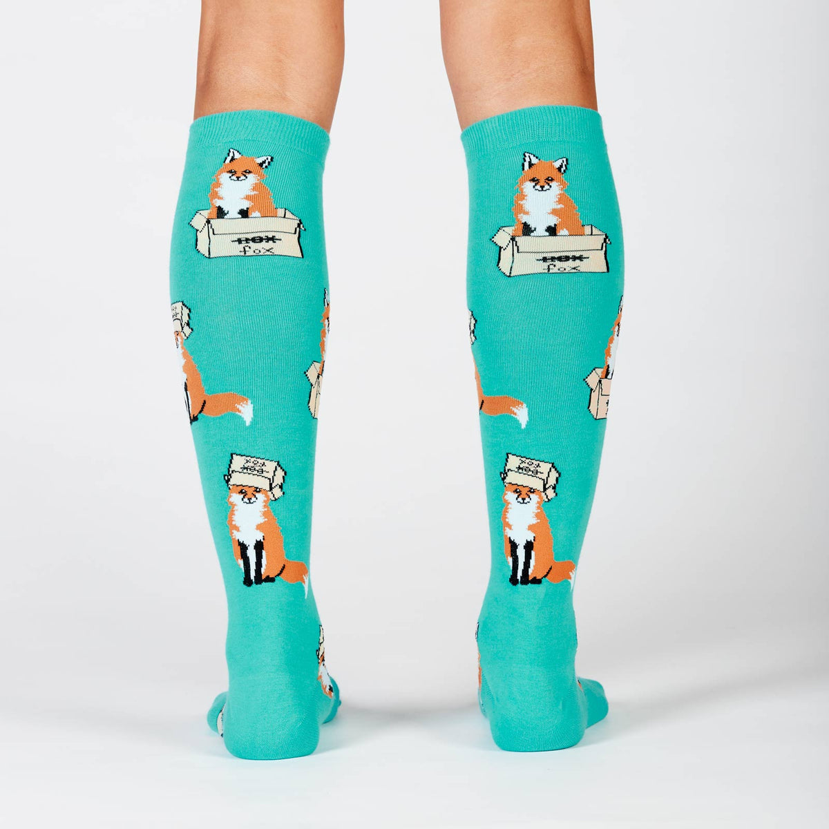Foxes in Boxes Women&#39;s Socks by Sock it To Me - Compassionate Closet