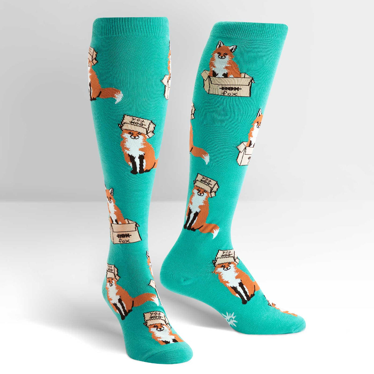 Foxes in Boxes Women&#39;s Socks by Sock it To Me - Compassionate Closet