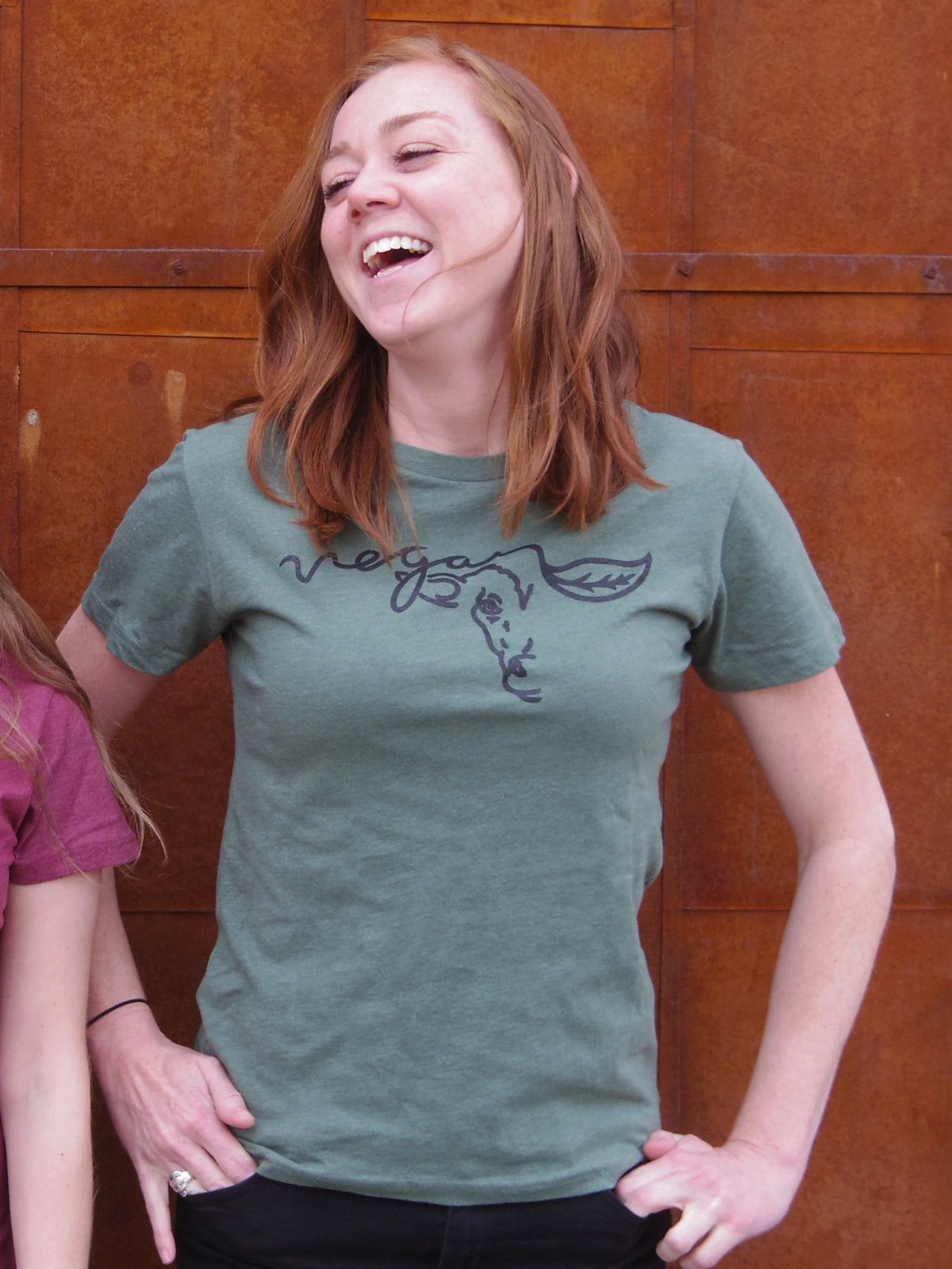 VEGAN FOR LIFE/ANIMALS COW Women&#39;s T-shirt by Compassionate Closet - Compassionate Closet