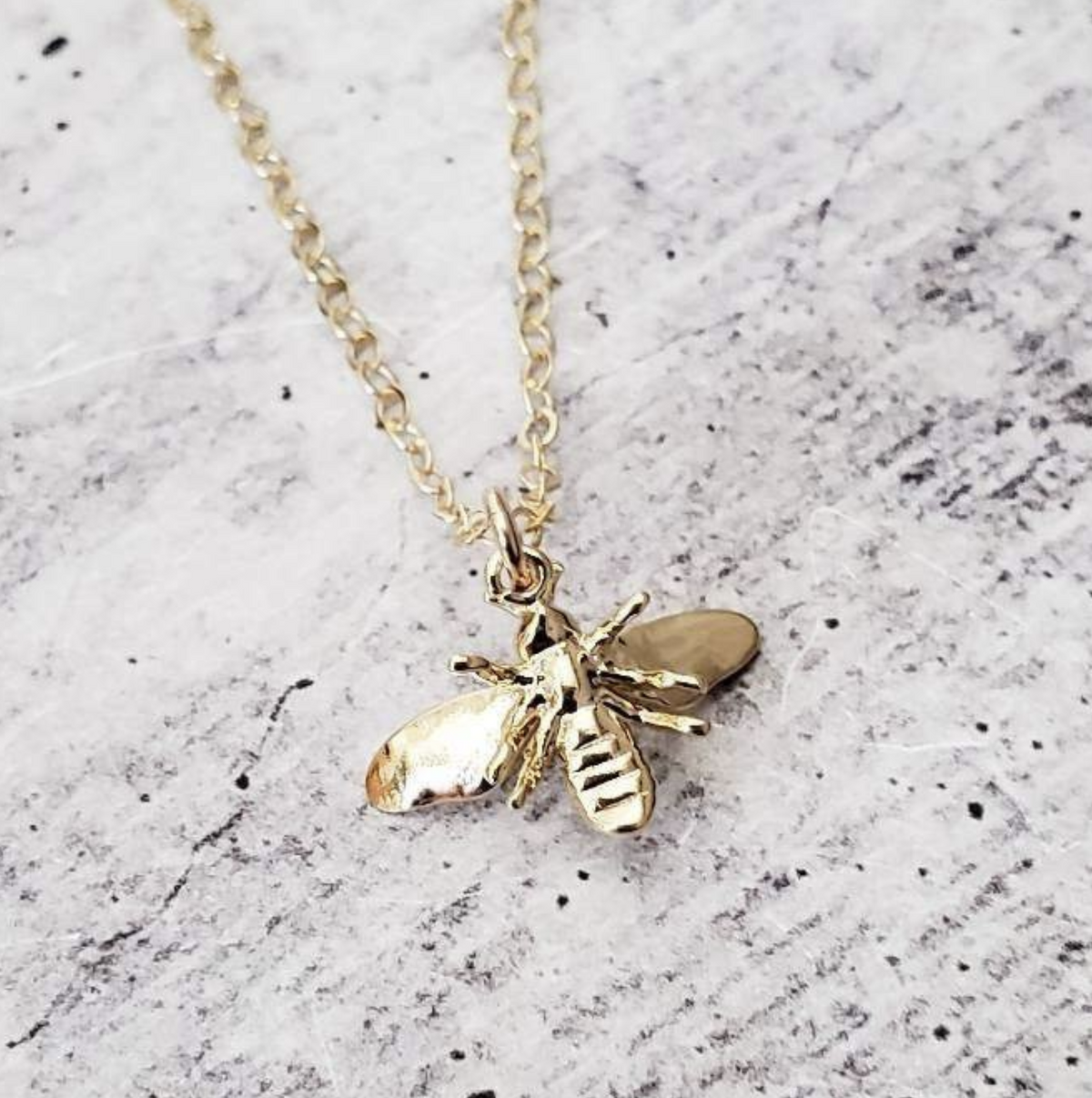 Bumble Bee Charm Necklace by Salt and Sparkle