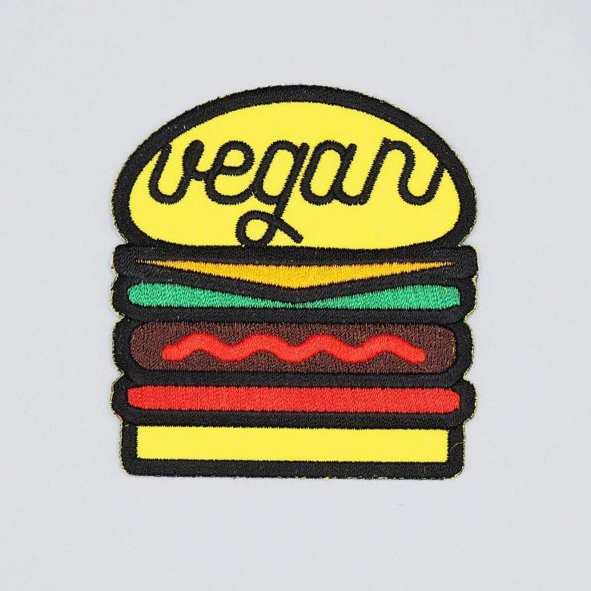 Vegan Burger Iron-On Patch by Herbivore Clothing - Compassionate Closet
