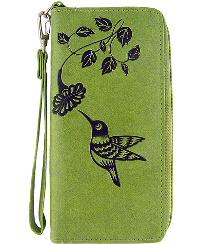 Hummingbird Vegan Leather Wristlet by Lavishy - Compassionate Closet