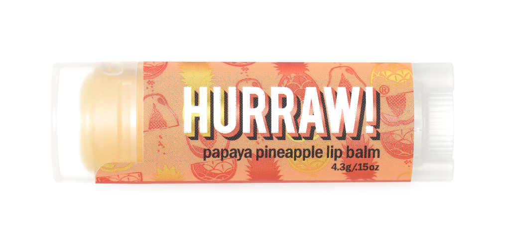 Papaya Pineapple Lip Balm by Hurraw! Balm - Compassionate Closet