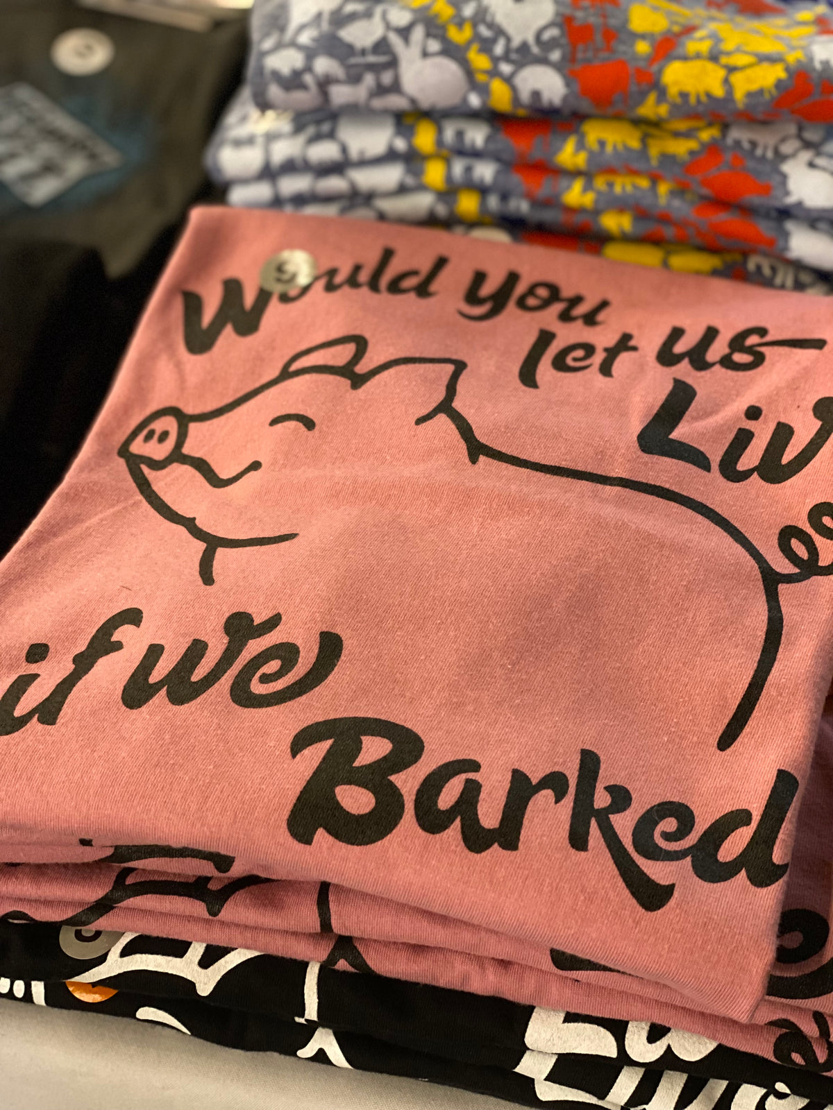 Would You Let Us Live if We Barked Women&#39;s T-Shirt by Compassionate Closet
