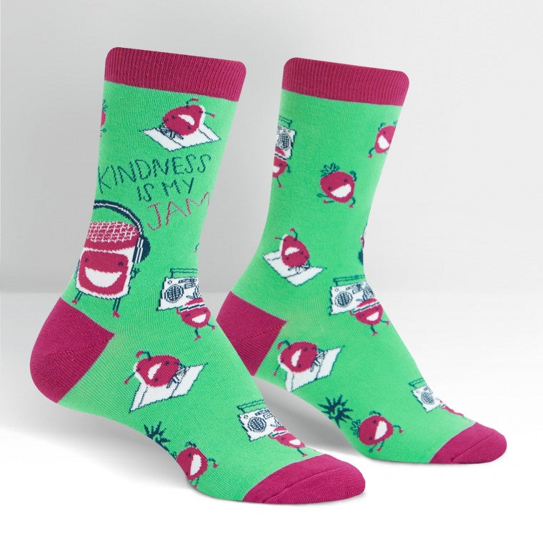 Kindness Is My Jam Crew Socks by Sock it To Me - Compassionate Closet