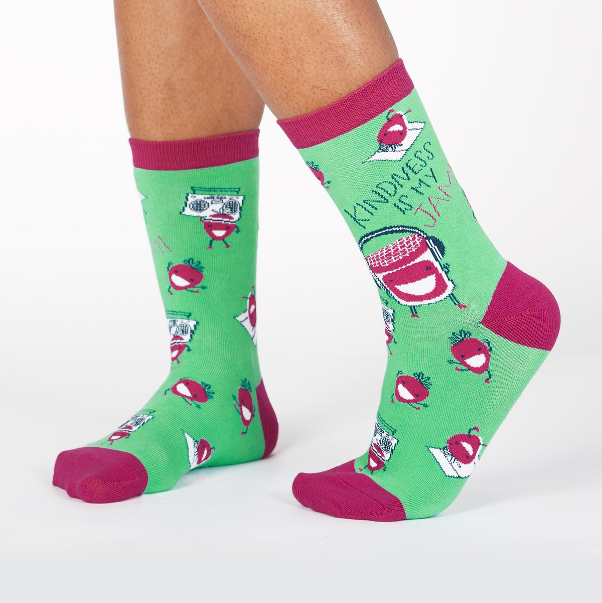 Kindness Is My Jam Crew Socks by Sock it To Me - Compassionate Closet