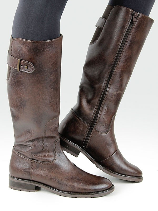 Ladies Boots Dark Brown Riding Boots Leather Brown Womens Riding