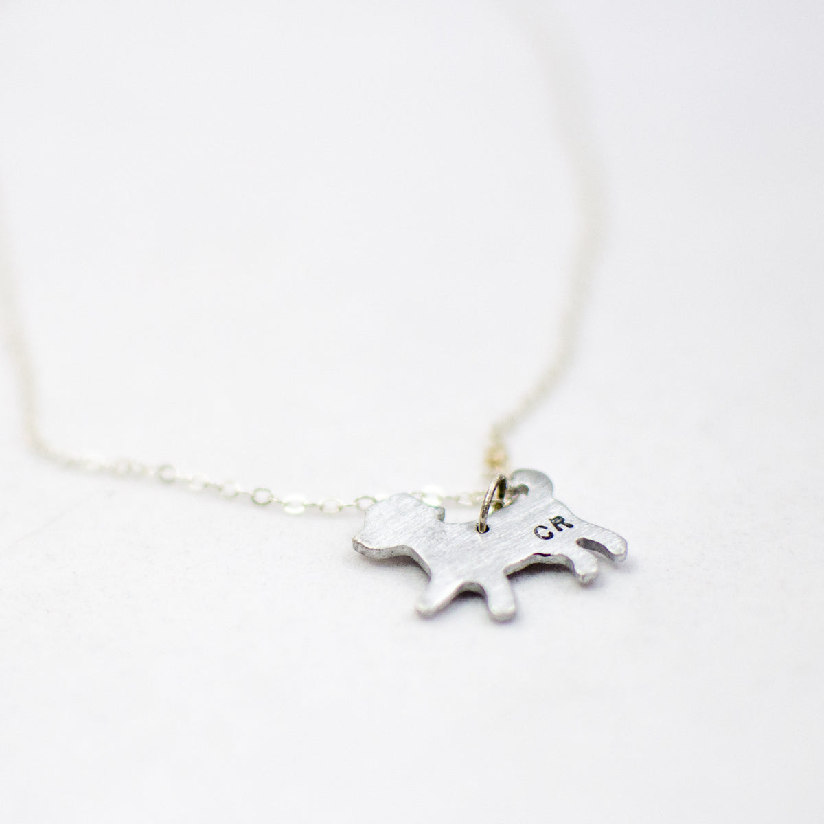 Mini Dog with Heart Recycled Aluminum Necklace by Christy Robinson Designs - Compassionate Closet