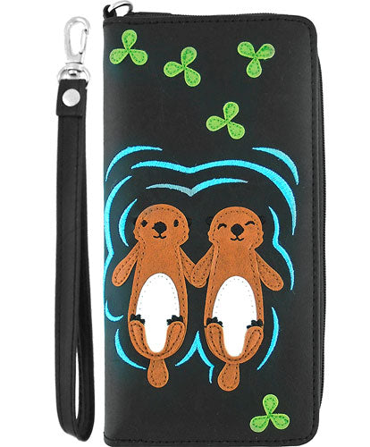 Love Sea Otters Wristlet Wallet by Lavishy - Compassionate Closet
