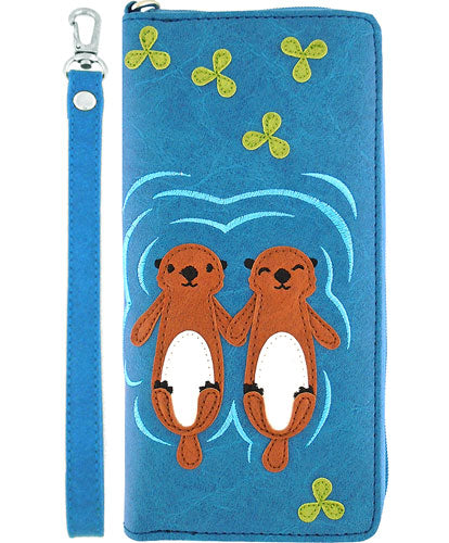 Love Sea Otters Wristlet Wallet by Lavishy - Compassionate Closet