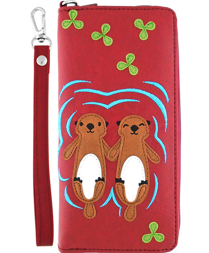 Love Sea Otters Wristlet Wallet by Lavishy - Compassionate Closet