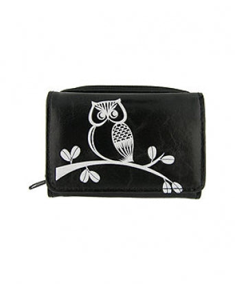 Owl Vegan Leather Small Wallet by Lavishy - Compassionate Closet