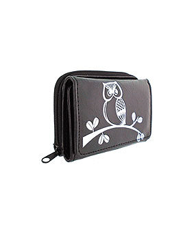 Owl Vegan Leather Small Wallet by Lavishy - Compassionate Closet