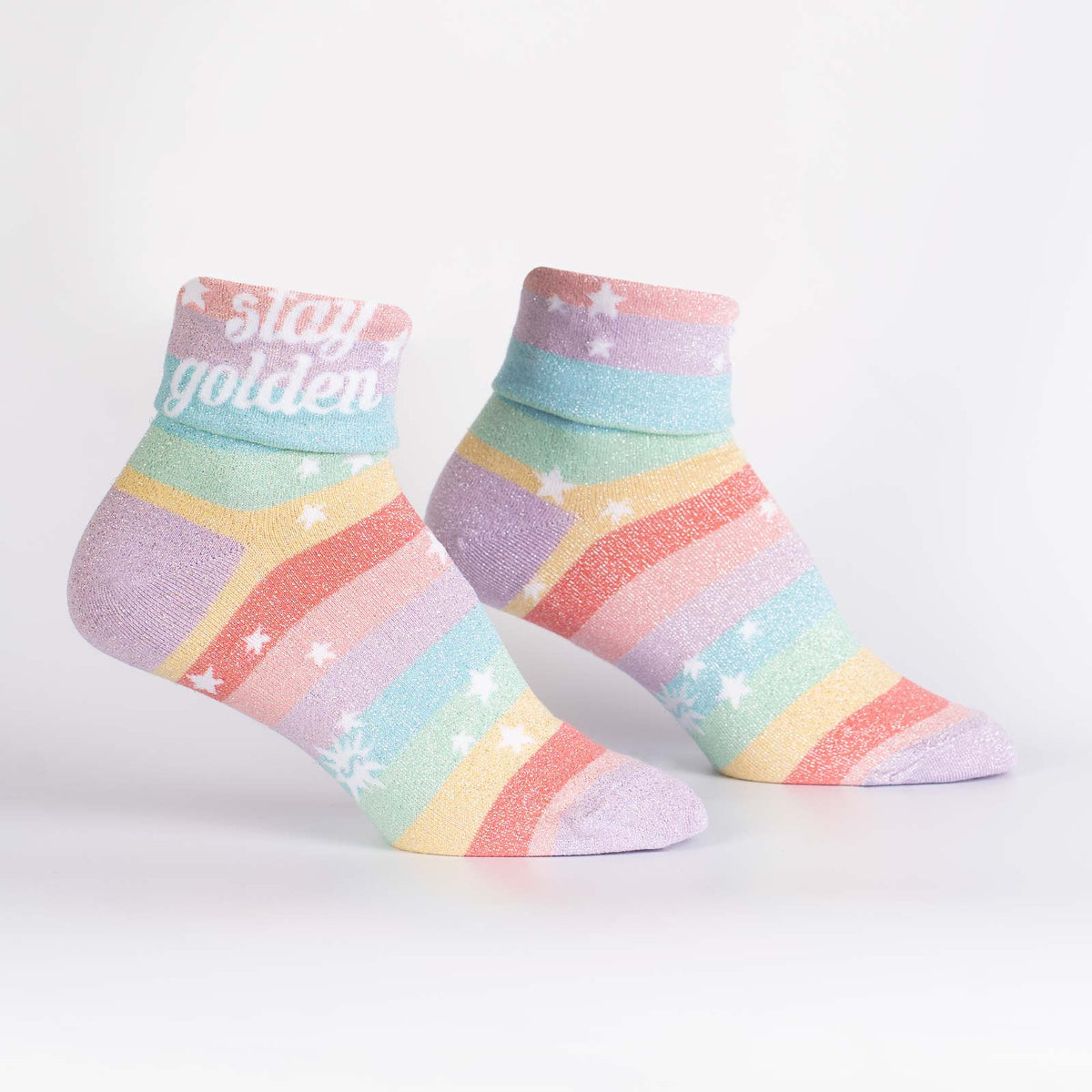 Stay Golden Crew Socks by Sock it To Me - Compassionate Closet