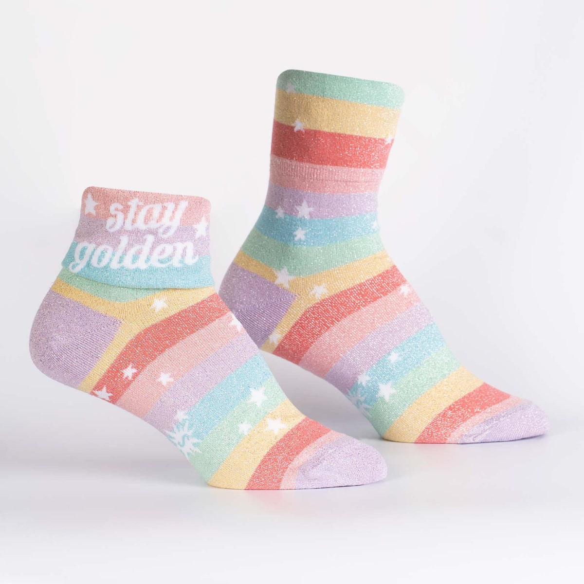 Stay Golden Crew Socks by Sock it To Me - Compassionate Closet
