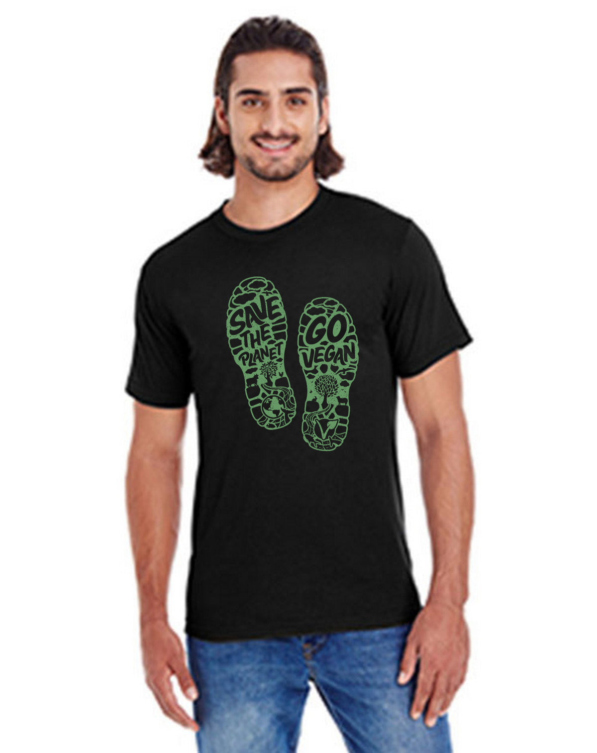Save the Planet, Go Vegan Unisex T-Shirt by Compassionate Closet - Compassionate Closet