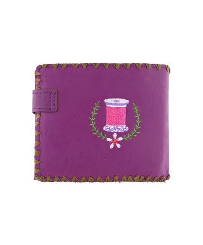 Sewing Machine &amp; Flower Embroidered Wallet by Lavishy - Compassionate Closet