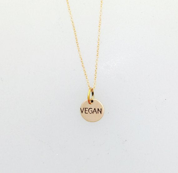 Tiny Vegan Rose Gold Filled Circle Necklace by Christy Robinson Designs - Compassionate Closet