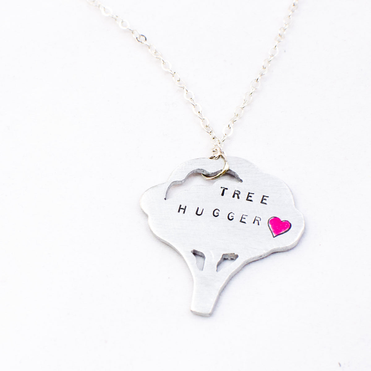 Tree Hugger with Pink Heart Necklace by Christy Robinson Designs - Compassionate Closet