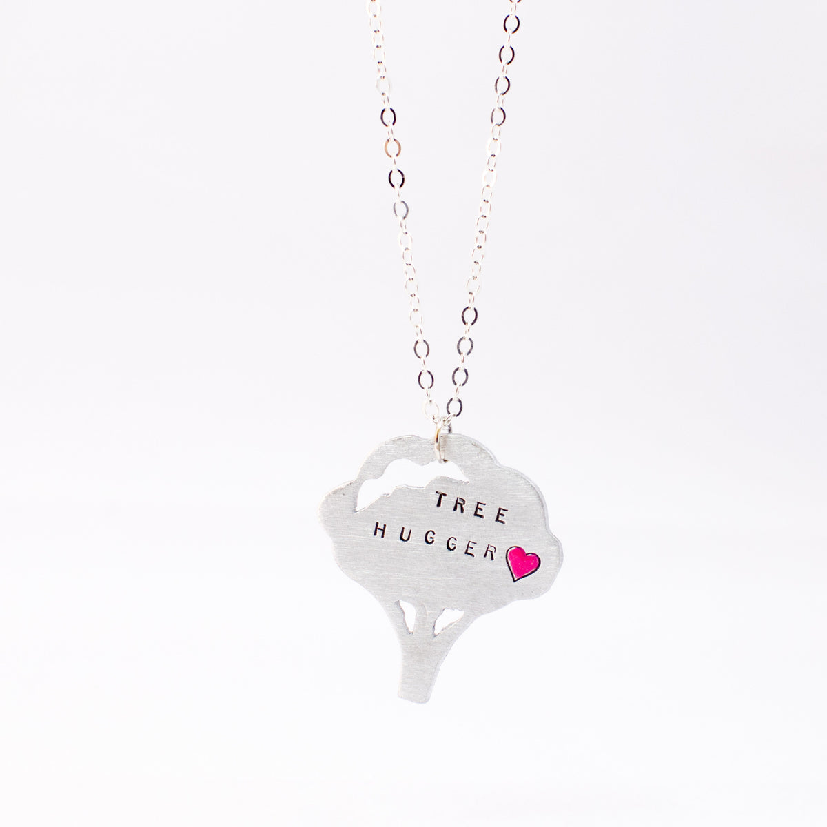 Tree Hugger with Pink Heart Necklace by Christy Robinson Designs - Compassionate Closet