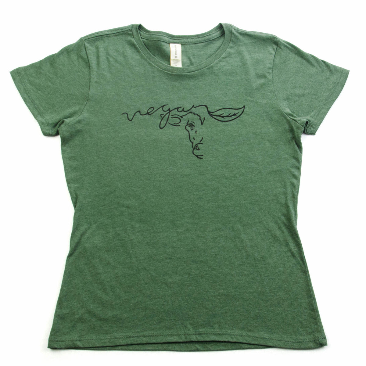 VEGAN FOR LIFE/ANIMALS COW Women&#39;s T-shirt by Compassionate Closet - Compassionate Closet