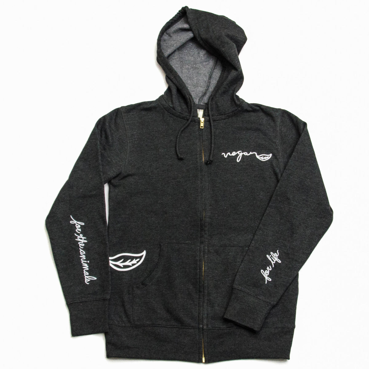 Vegan For Life/Animals Cow Hoodie by Compassionate Closet - Compassionate Closet