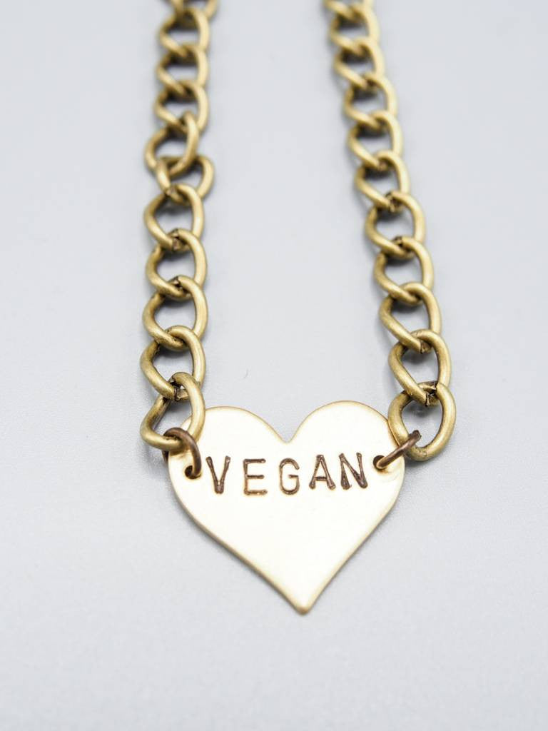 Vegan Heart Bracelet by Mishakaudi - Compassionate Closet