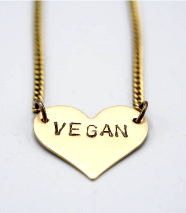Vegan Heart Necklace by Mishakaudi - Compassionate Closet