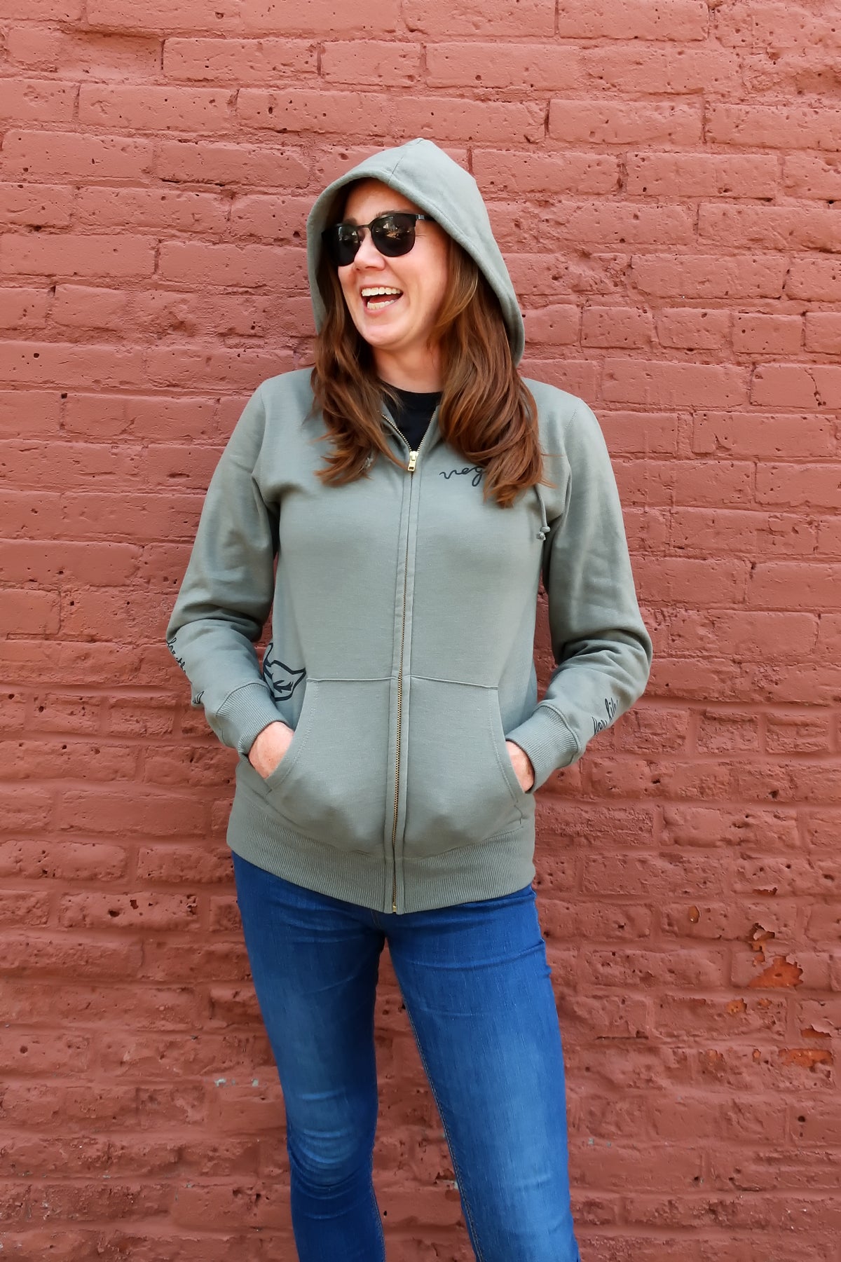 Vegan For Life/Animals Cow Hoodie by Compassionate Closet - Compassionate Closet