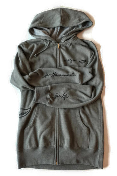 Vegan For Life/Animals Cow Hoodie by Compassionate Closet - Compassionate Closet