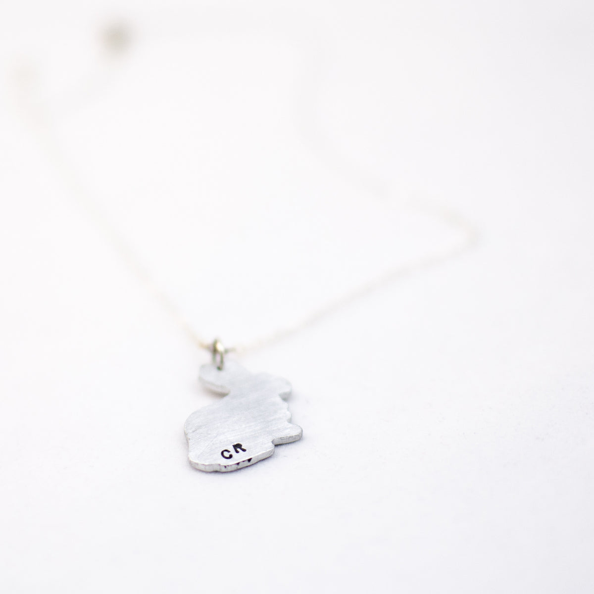 Mini Vegan Bunny Recycled Aluminum Necklace by Christy Robinson Designs - Compassionate Closet