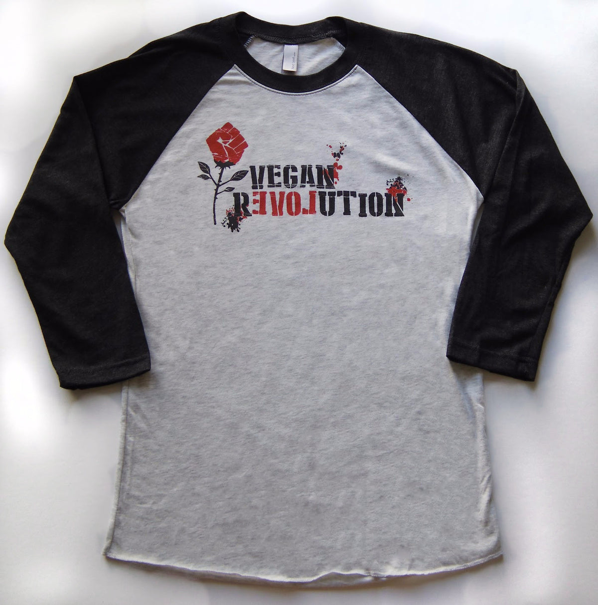 Vegan Revolution Unisex Raglan Shirt by Compassionate Closet - Compassionate Closet