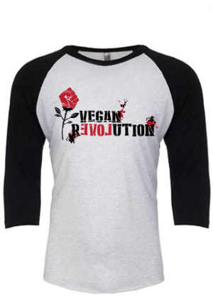 Vegan Revolution Unisex Raglan Shirt by Compassionate Closet - Compassionate Closet