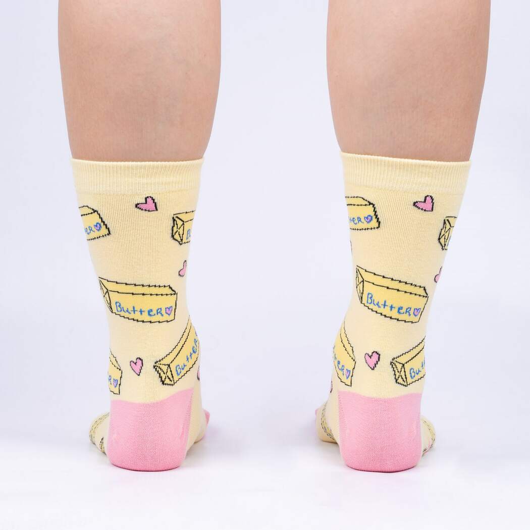 Butter Me Up Crew Socks by Sock it To Me