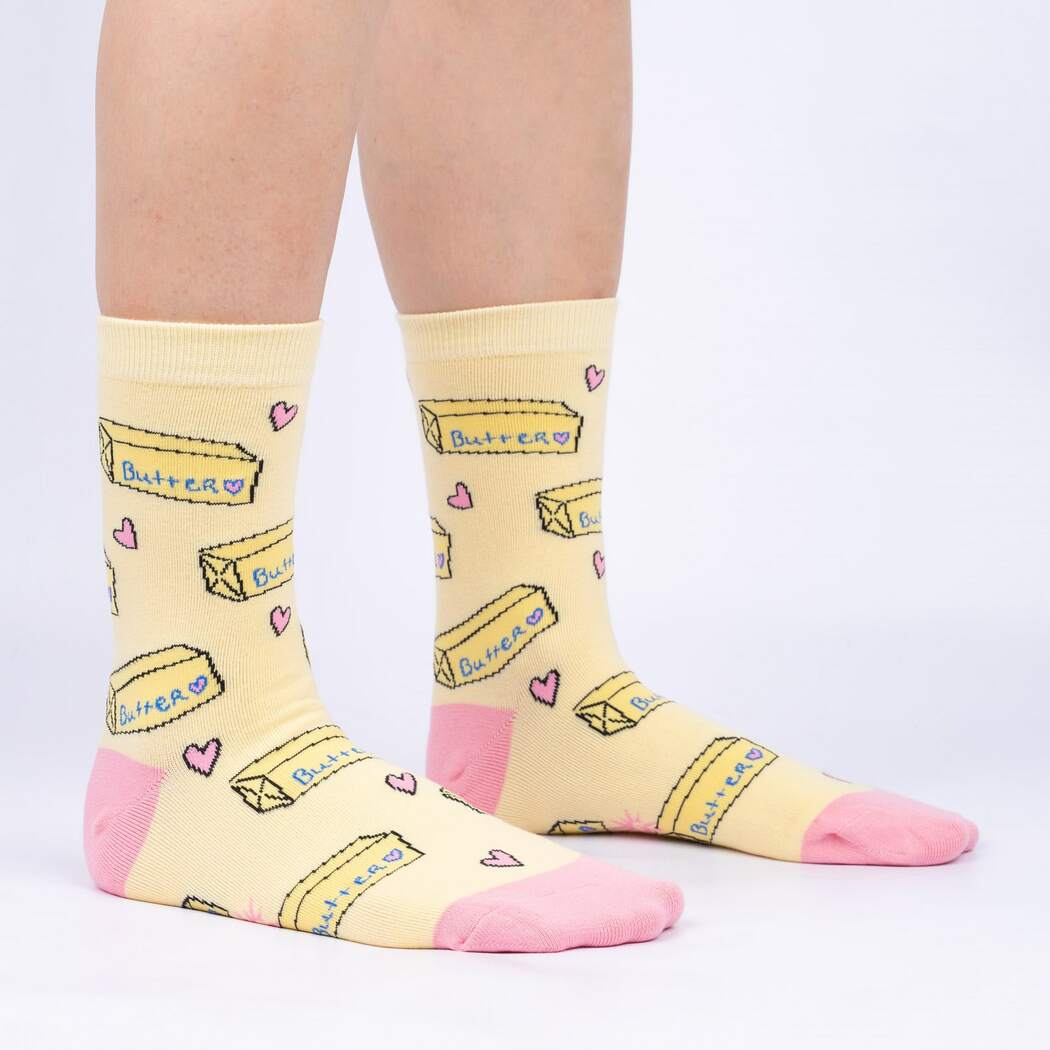 Butter Me Up Crew Socks by Sock it To Me