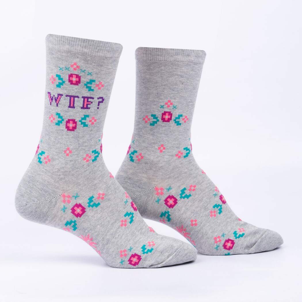 WTF Crew Socks by Sock it To Me