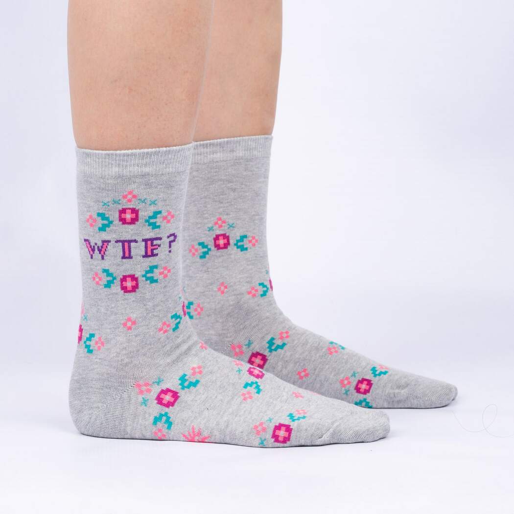 WTF Crew Socks by Sock it To Me