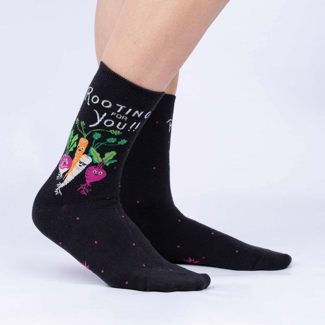 Rooting for You Crew Socks by Sock it To Me